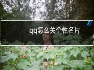 qq怎么关个性名片