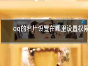 qq的名片设置在哪里设置权限