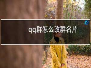 qq群怎么改群名片