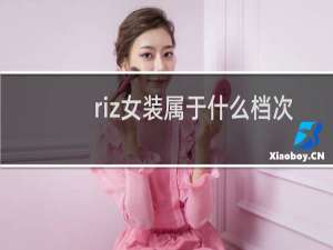 riz女装属于什么档次
