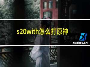 s with怎么打原神