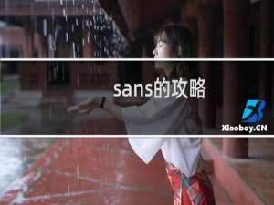sans的攻略
