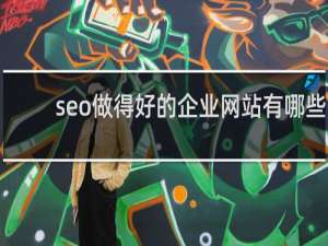 seo做得好的企业网站有哪些