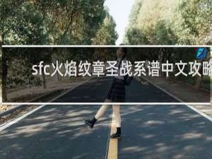 sfc火焰纹章圣战系谱中文攻略