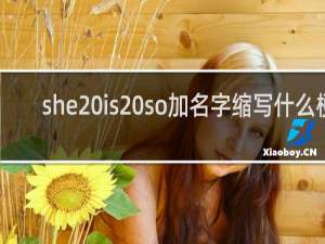 she is so加名字缩写什么梗
