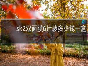 sk2双面膜6片装多少钱一盒