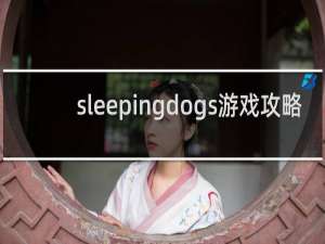 sleepingdogs游戏攻略