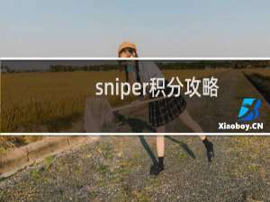 sniper积分攻略