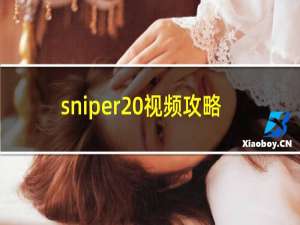 sniper 视频攻略