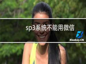 sp3系统不能用微信吗（sp3系统）