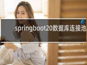 springboot 数据库连接池
