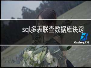 sql多表联查数据库诀窍