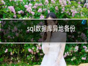 sql数据库异地备份