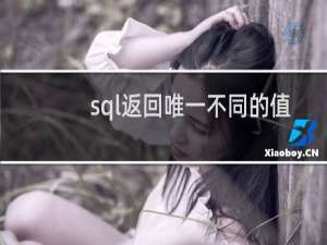 sql返回唯一不同的值