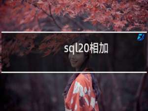 sql 相加