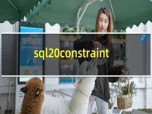 sql constraint