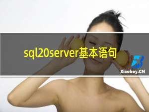 sql server基本语句