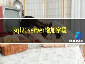 sql server增加字段