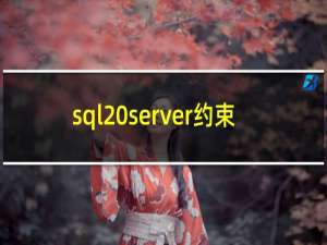 sql server约束