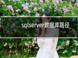sqlserver数据库路径