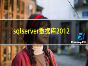 sqlserver数据库2012