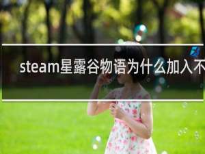 steam星露谷物语为什么加入不了