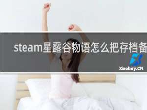 steam星露谷物语怎么把存档备份