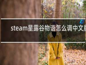 steam星露谷物语怎么调中文版