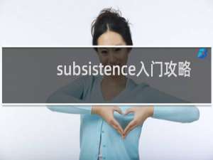 subsistence入门攻略