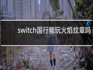 switch国行能玩火焰纹章吗
