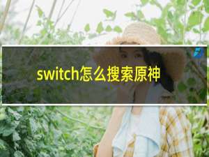 switch怎么搜索原神
