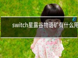 switch星露谷物语矿有什么用