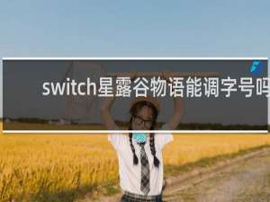 switch星露谷物语能调字号吗