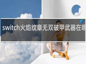 switch火焰纹章无双破甲武器在哪里刷