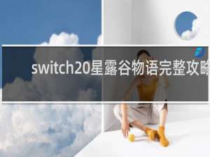 switch 星露谷物语完整攻略