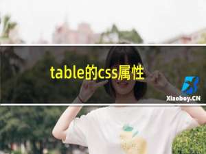 table的css属性