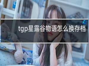 tgp星露谷物语怎么换存档