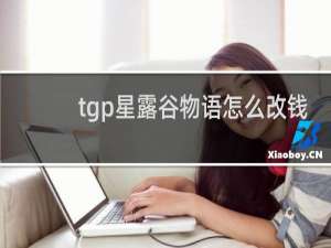 tgp星露谷物语怎么改钱