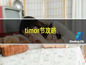 timor节攻略