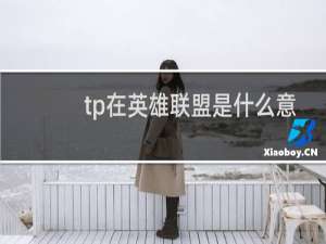 tp在英雄联盟是什么意思