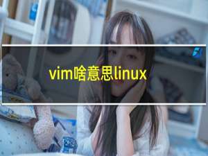 vim啥意思linux