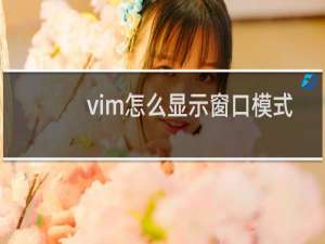 vim怎么显示窗口模式