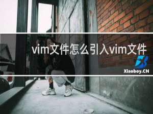 vim文件怎么引入vim文件