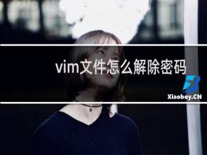 vim文件怎么解除密码