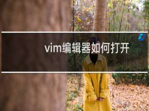 vim编辑器如何打开