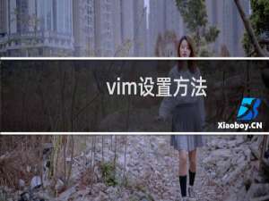 vim设置方法