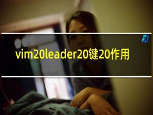 vim leader 键 作用