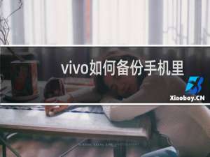 vivo如何备份手机里的所有东西