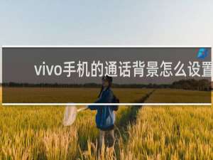 vivo手机的通话背景怎么设置