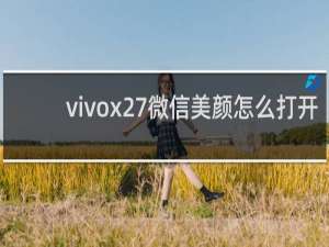 vivox27微信美颜怎么打开